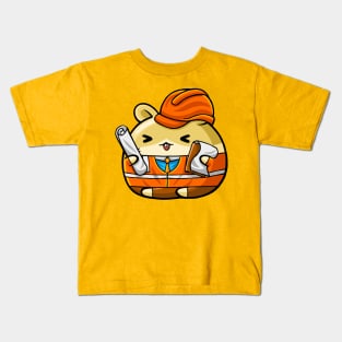 Cute Hamster Engineer Kids T-Shirt